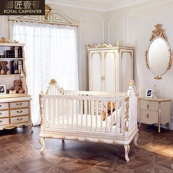 Deluxe Europos medžio masyvo lovelę su lova aplink naujagimių lovelę princesė lova villa lova princas