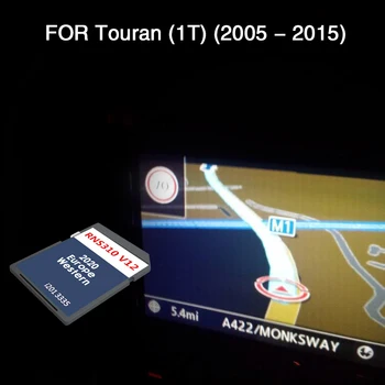 RNS 310 V12 Vakarų Europa Touran (1T) Nuo 2005 m. Iki 2015 M., Automobilių Reikmenys Žemėlapis SD Atminties Kortelę Kostiumas Vatikano Miestas, Vengrija Ispanija