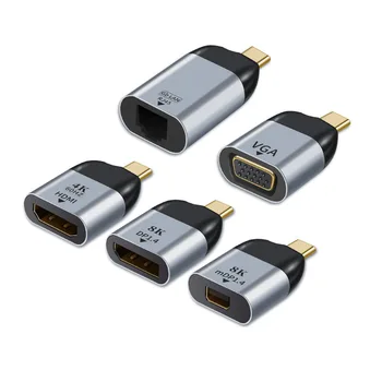 USB C Iki HDM1-suderinama Dp-Mini Dp-Vga Adapteris USB C Tipo HDM1 Kabelis 4K Konverteris, Skirtas Samsung/Huawei 30
