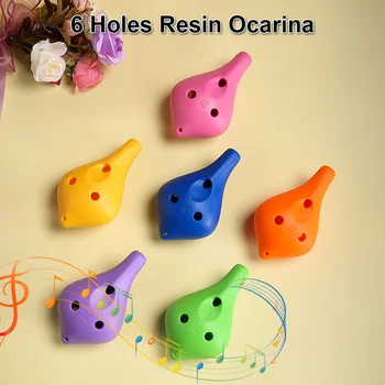 6 Skylių Dervos Ocarina Alto C Nešiojamų Ocarina Paprasta Stiliaus Muzikos Instrumentas, Muzikos Mėgėjas ir Pradedantysis