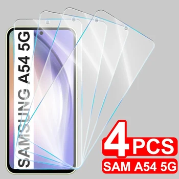 4PCS Visišką Grūdintas Stiklas Samsung Galaxy A53 A54 A50 A73 A52 A21S A52 A72 A33 A51 A71 A70 4G Stiklo Screen Protector