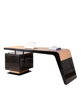 Šviesos prabangus stalas, studijų stalas, modernus ir paprastas vadybininkas stalas