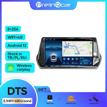 Android 12.0 Už Peugeot 208 2021-2022 Automobilių Stebėti 8+256G Carplay GPS Pastatytas 2din Radio Grotuvas 5.1 DTS Daugiaformačių