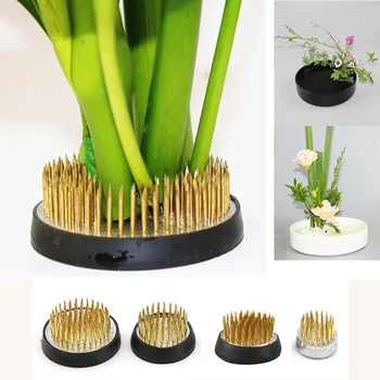 Gumos Adata Gėlių Išdėstymas Smailas Gėlių Varlė Įterpti Bazės Pin Ikebana Turėtojas Meno Fiksuotojo Įrankis