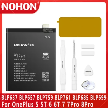 NOHON Baterija OnePlus 6 7 8 Pro 6T 5T 1+5 1+5T A5001 A5010 BLP637 BLP657 BLP759 BLP761 BLP685 BLP699 Baterijos Pakeitimas