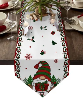 Kalėdų Gnome Snaigės Kalėdų Stalo Runner Virtuvė, Valgomasis Dekoro Stalo Runner Vestuvių Dekoro Staltiesė