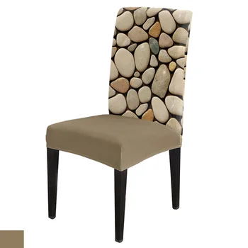 Šiuolaikinės Pebble Tekstūros Ruda Ruožas Spausdinti Kėdė Padengti Valgomasis Pokylių Vestuves Elastinga Sėdynė Kėdės Apima