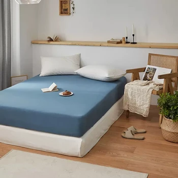 Bedsheets Megzti įrengtas vieno lapo grynos medvilnės lova padengti 2023 ilgai kuokštelinių medvilnės vieną gabalą