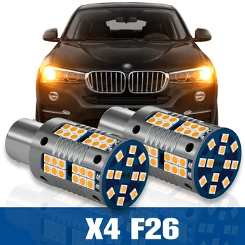 2vnt LED Posūkio Signalo Lemputė Blub Lempos Priedai Canbus BMW X4 F26 2014-2018 m. 2015 m. 2016 m. 2017 m.