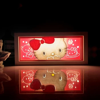 Sanrio Naktį Šviesos Vaikų Žaislas Anime Hello Kitty Kuromi Cinnamoroll Melodiją, Naktiniai Staleliai, Lempa Kawaii Mielas Vaikams, Vaikas Pristatyti Dovanos