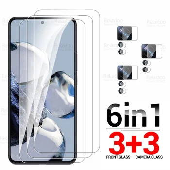 6in1 Apsauginis Stiklas Xiaomi 12T Pro Fotoaparato Grūdintas Stiklas Xaomi Mi 12 T T12 MI12T 12TPro Padengti Šarvai Screen Protector, Filmai