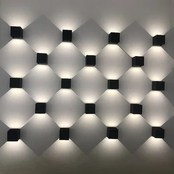 Lauko Vandeniui Sienos Lempos APP Kontrolės Sienų apšvietimo Patalpų Smart Pritemdomi RGB LED Sienų apšvietimo Šiaurės Stiliaus Aikštėje Aukštyn Žemyn Lempos