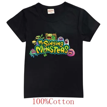 Vaikai, Berniukas Mano Dainavimas Monstrai T Shirts Anime Simbolių Spausdinimo Cosplay T Shirts mergaitės Wubbox Grafinis Undershirts