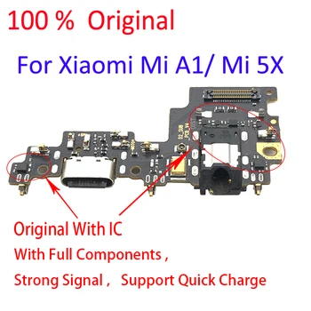 Originalus Usb Įkroviklis Valdybos Xiaomi Mi A1 USB Įkrovimo Lizdas Port Jungtis Valdybos Flex Kabelis Xiaomi Mi 5X atsarginės Dalys