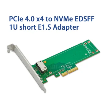PE34E PCIe 4.0 x4, kad NVMe EDSFF 1U trumpas E1.S Adapteris