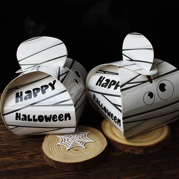 10vnt Laimingas Helovinas Saldainių Dėžutės su Rankena Saldainiai Konteinerių Helovinas Naudai Dėžės Halloween Party Gydyti Džiaugtis Apdaila