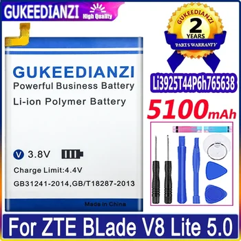 5100mAh GUKEEDIANZI Li3925t44p6h765638 Baterija ZTE BLade V8 Lite V8Lite 5.0 colių