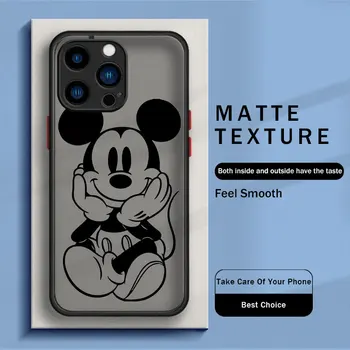 Prabanga Mickey Mouse Spalva Meno atsparus smūgiams Matinis Telefono dėklas Skirtas iPhone 11 13 14 12 Pro Max Mini X XR Xs 8 6 7 Plius Padengti