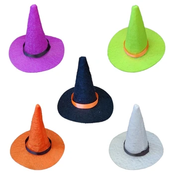 M5TF Mažas Ragana Skrybėlės Amatų Mini Ragana Skrybėlių Puošimas Mini Ragana Skrybėlės Ir Mini Šepetys