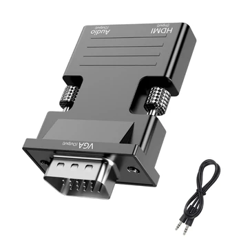 į VGA Adapterį, Kompiuterio Set-top Box Konverteris, skirtas Nešiojamas KOMPIUTERIS Monitorius, Projektorius HDTV Jungtis Adapteris H7EC
