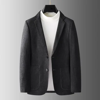 7020-2023 naujas produktas vyrų kostiumas verslo atsitiktinis paprastumo tinklelis vieną vakarų striukė vyrų top coat