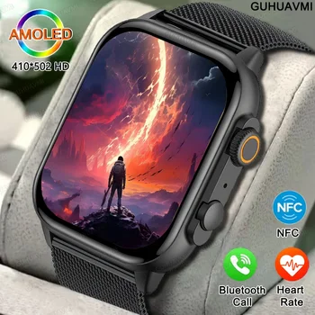 2024 HK Ultra Smart Žiūrėti Vyrams, Moterims, 2.0 colių AMOLED Ekranas Didelis vaizdo Atnaujinimo dažnis NFC Balso Skambučio Smart watch 