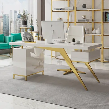 Modernus paprastumas, post-modernūs, prabangūs tyrimas, stalas, biuro stalas, šeimos miegamojo, Biuro kėdės, stalas baltas