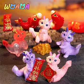 1Pc Mielas Mini Drakono Figūrėlė 2023 Metų Dragon Ornamentu Micro Kraštovaizdžio Puošmena Miniatiūriniai Lėlių Žaislas