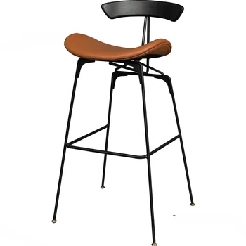 Pramonės Geležies Baro Kėdės, Virtuvės Baldai, Modernios Derliaus Atgal Baro Kėdės šiaurės Dizaineris Prabanga Priėmimo Aukštos Baro Kėdės