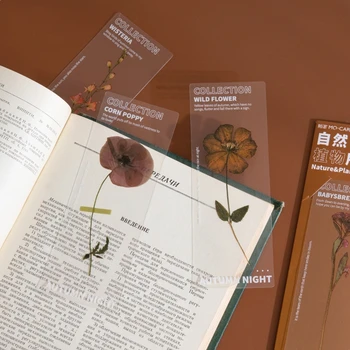5 Vnt/set Natūralių Augalų, Gėlių, Lapų Serijos Žymą PVC Skaityti Knygos Ženklas Knygos Puslapio Žymeklis Mokyklos Studentas Prekes
