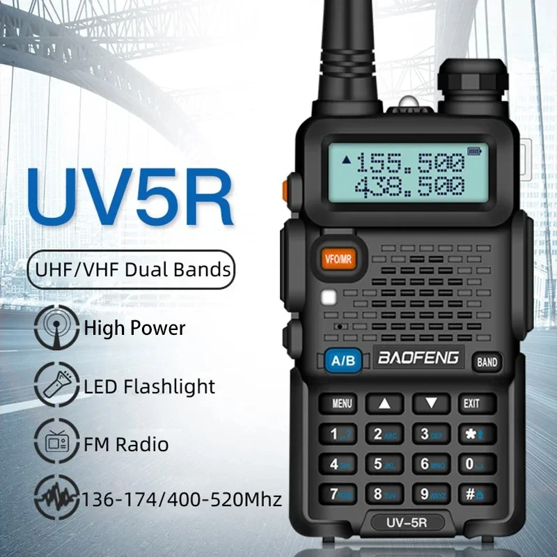 2VNT 5W UV5R Baofeng Walkie Talkie dviejų dažnių VHF UHF C Tipo Ilgo Nuotolio FM Nešiojamų Kumpio ir CB Du Būdu Radijo imtuvai (Kišeninis radijo stotelė - 4