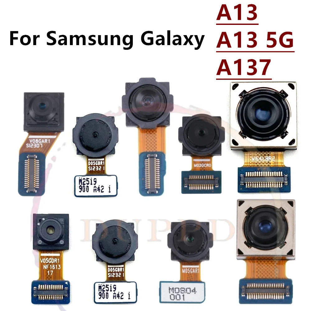 Atgal Pagrindinė Galinio vaizdo Kamera Priekinė Kamera Modulis Flex Kabelis Samsung Galaxy A13 4G 5G A135 A136 A137 Originalus Pakeisti Dalį - 0