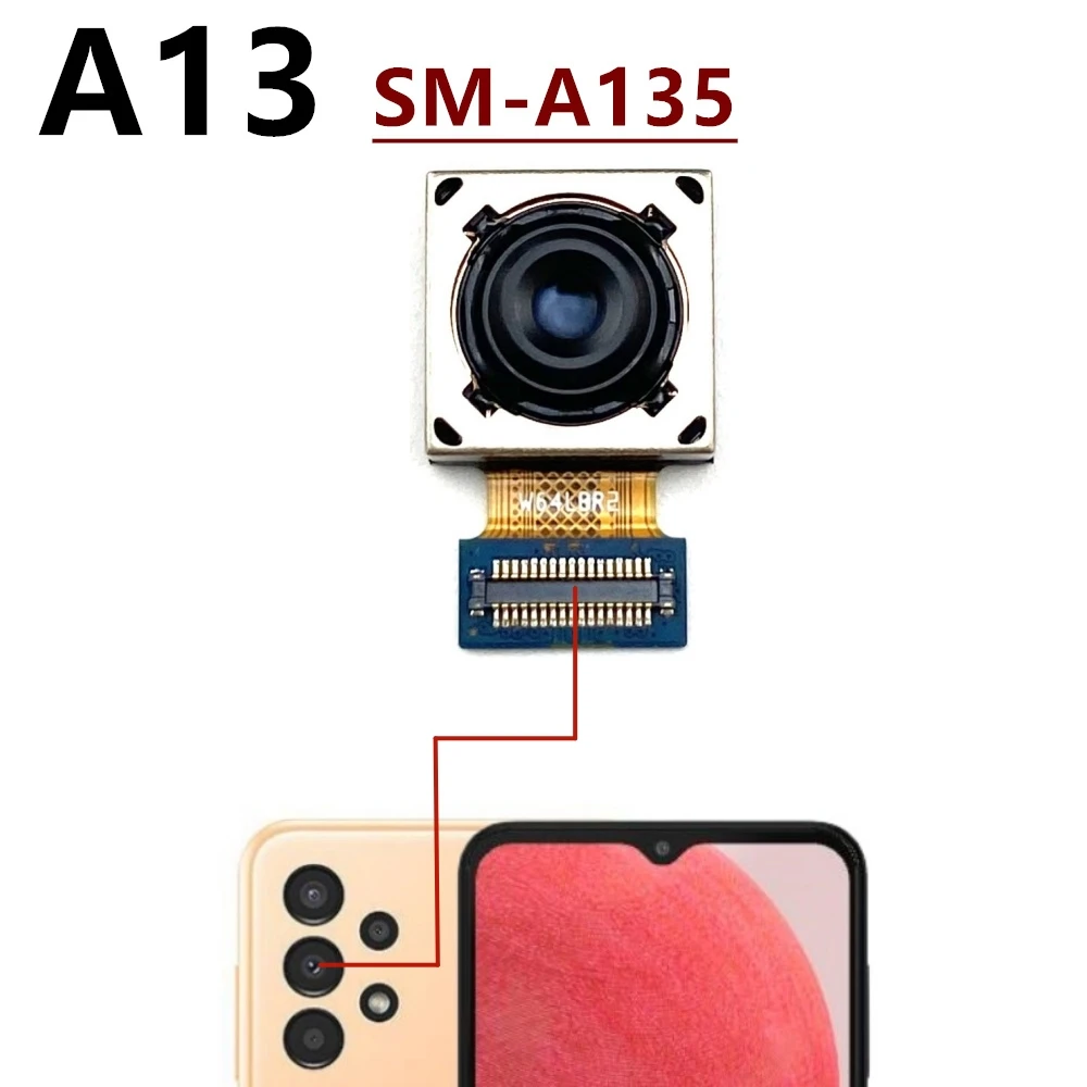 Atgal Pagrindinė Galinio vaizdo Kamera Priekinė Kamera Modulis Flex Kabelis Samsung Galaxy A13 4G 5G A135 A136 A137 Originalus Pakeisti Dalį - 4