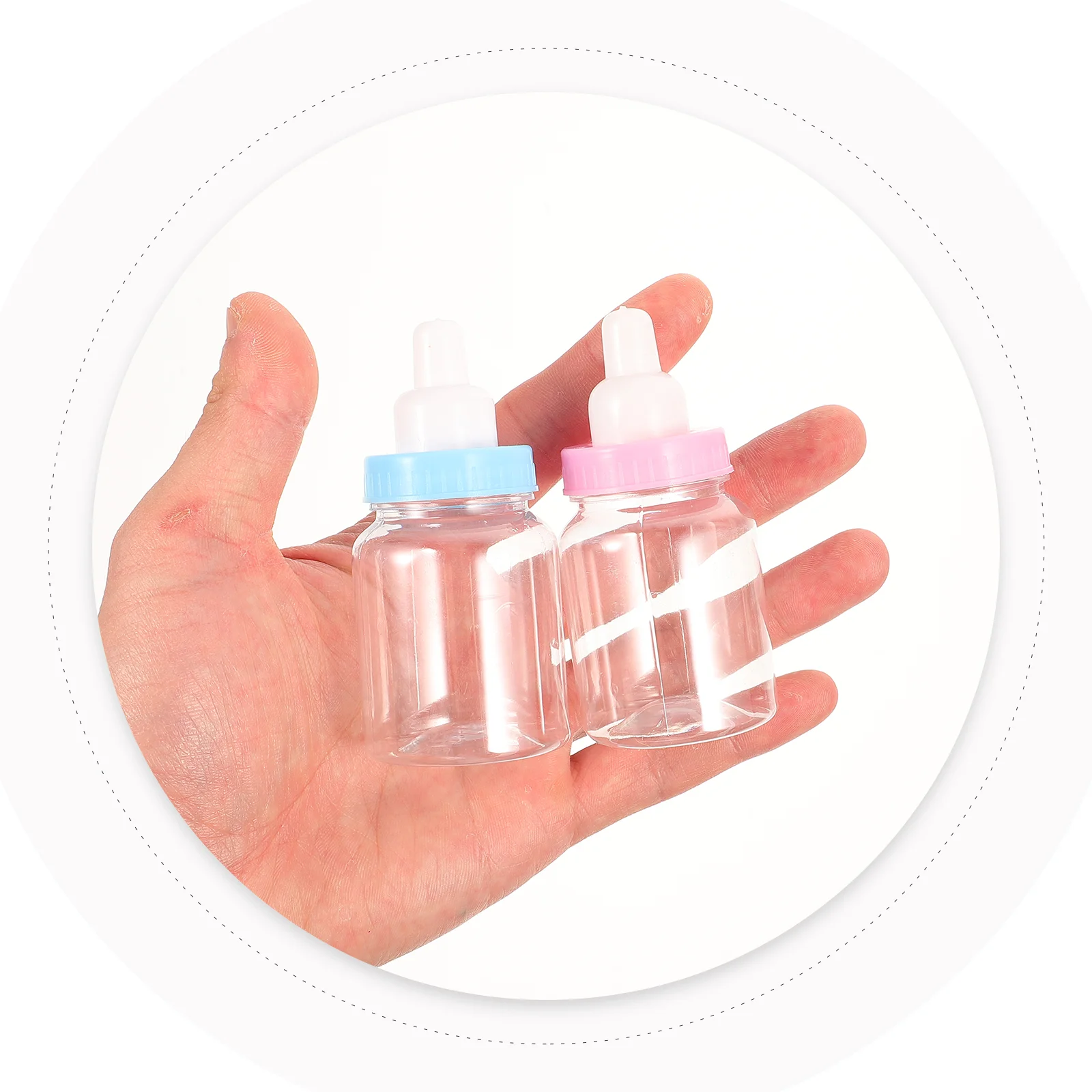 Besportble Kūdikių Buteliukai Miniatiūriniai Plastikinis Buteliukas Baby Shower Naudai Pildomus Saldainių Dėžutė - 4