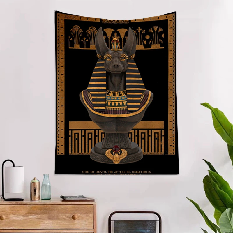 Egipto Faraonas Siuvinėjimas ant Sienų Dekoras Gobelenai Apdailos Miegamasis Kambarys Dekoro Estetinės Anime Headboards Namų Kawaii Meno - 5