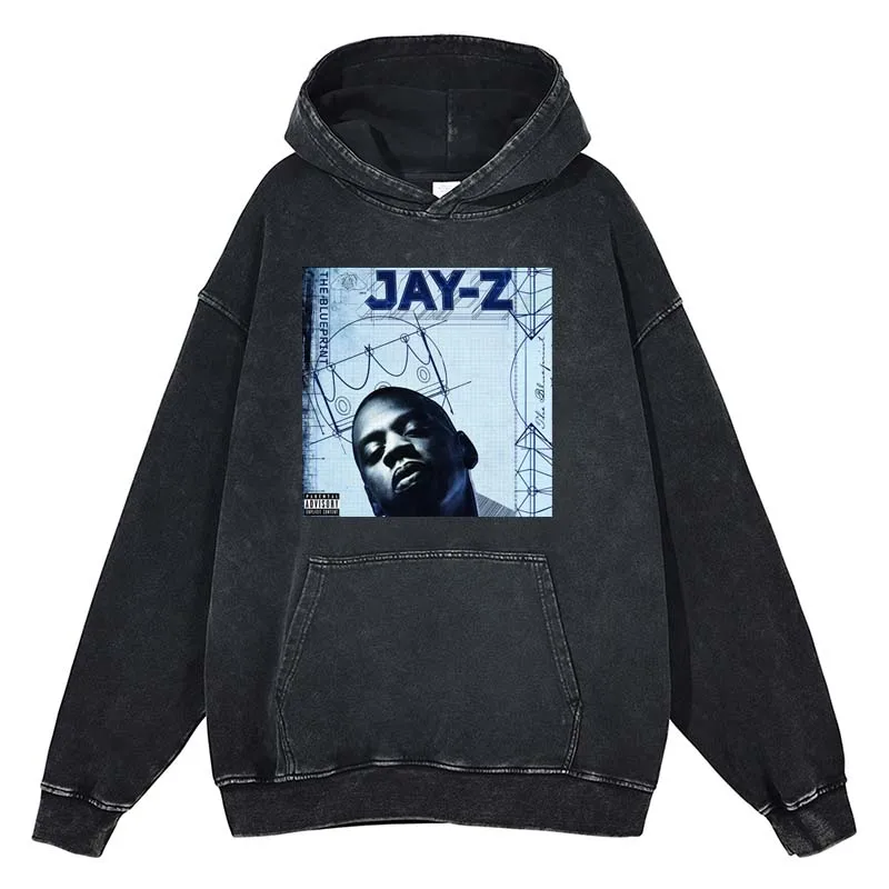 Jay-Z Grafinis Hoodies Kokybės Medvilnės Negabaritinių Juoda Viršūnes Hip-Hop Vyrai Moterys Mados Megztinis Rudenį, Žiemą Streetwear Palaidinukė - 3