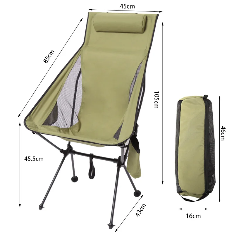 Lauko kempingas nešiojamų sulankstomoji kėdė padidėjo, ypač lengvas aliuminio lydinys laisvalaikio eskizas beach kempingas žvejybos kvėpuojanti kėdė - 0