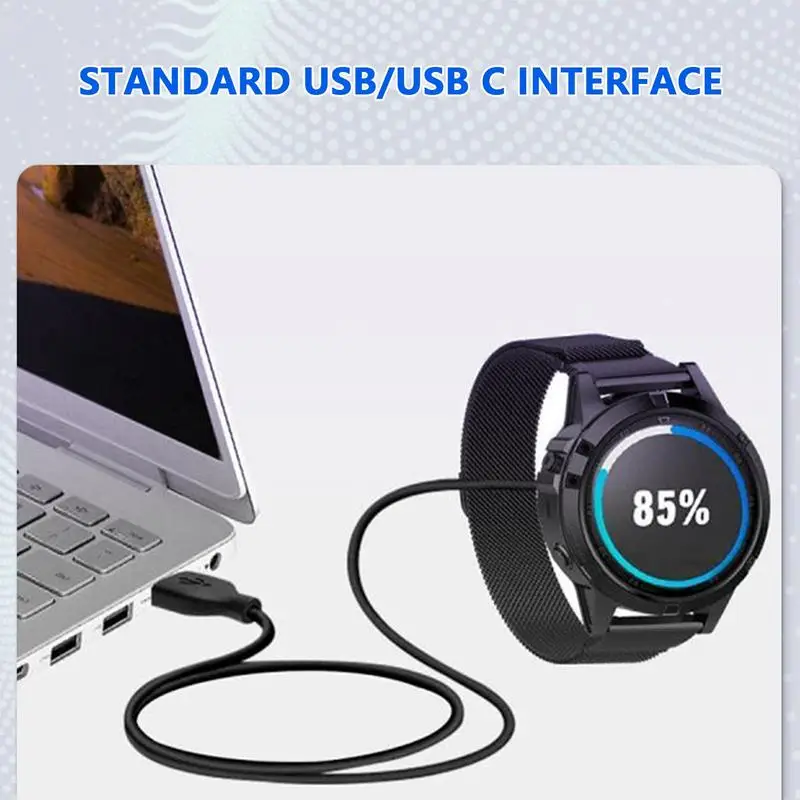 Lengvas USB Duomenų Įkroviklio Adapterio Kabelis Maitinimo Laido Garmins Fenix 5 6 7 Žiūrėti Smart Watch Priedai Įkrovimo Kabelis - 1