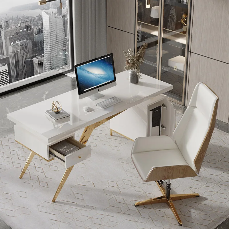 Modernus paprastumas, post-modernūs, prabangūs tyrimas, stalas, biuro stalas, šeimos miegamojo, Biuro kėdės, stalas baltas - 2
